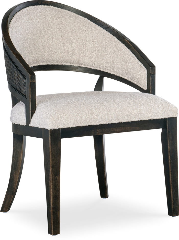 Nolita Black & Cream Cane Barrel Back Chair (Set of 2)
