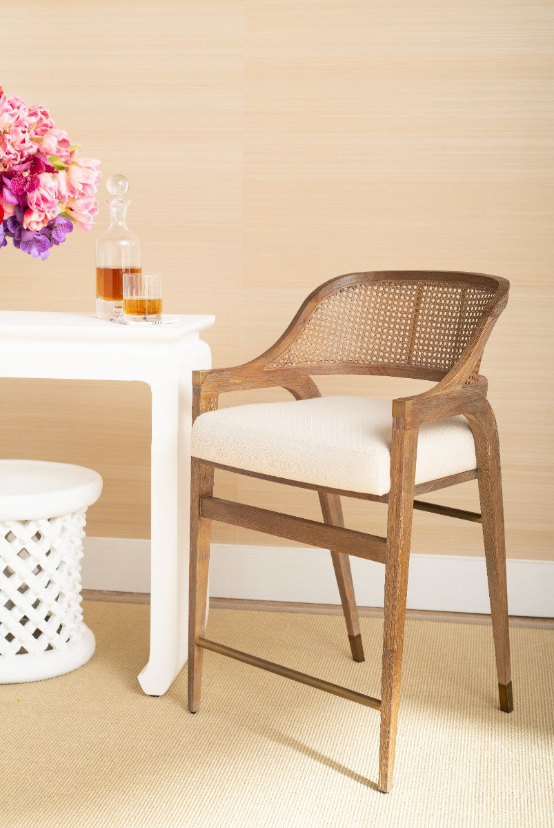 Eden Driftwood & Linen Counter Stool