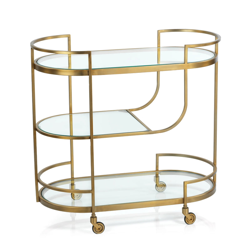 The Claridge Bar Cart - Gold