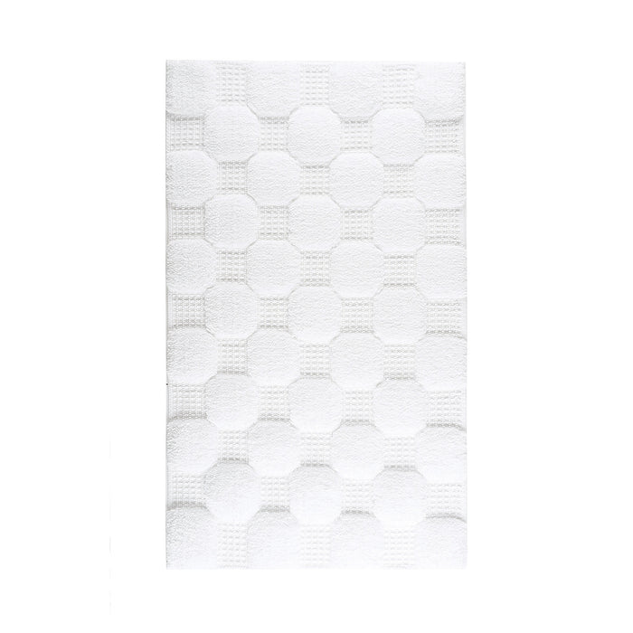 Aura White Luxury Bath Rug