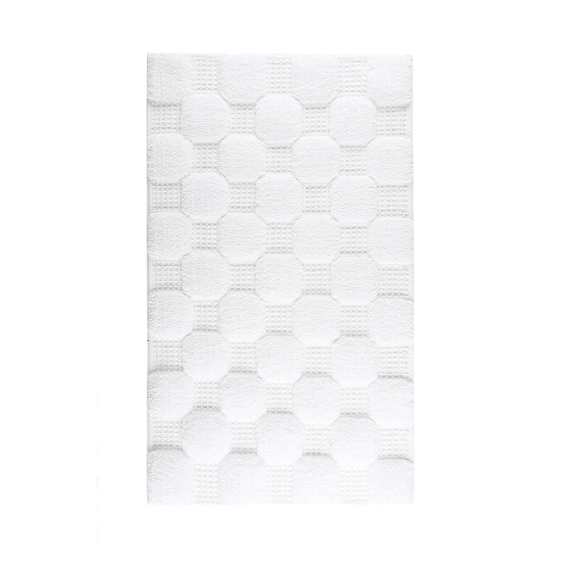Aura White Luxury Bath Rug