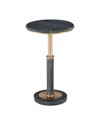 Marisol Black Marble & Brass Accent Table