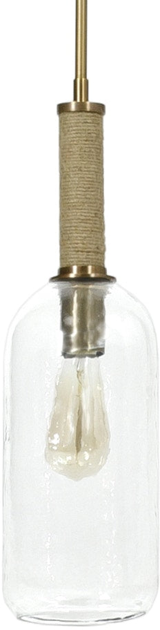 Bronson Long Glass & Brass Pendant