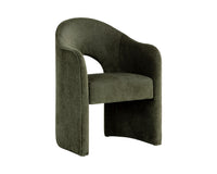 Anaya Rich Olive Upholstered Dining Armchair
