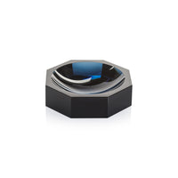 Alda Deep Blue Crystal Glass Octagon Bowl - Set of 2