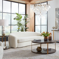 Eesha 90" Luxurious Off-White Faux Shearling Sofa