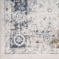 Pheobe Ivory & Blue Washable Area Rug