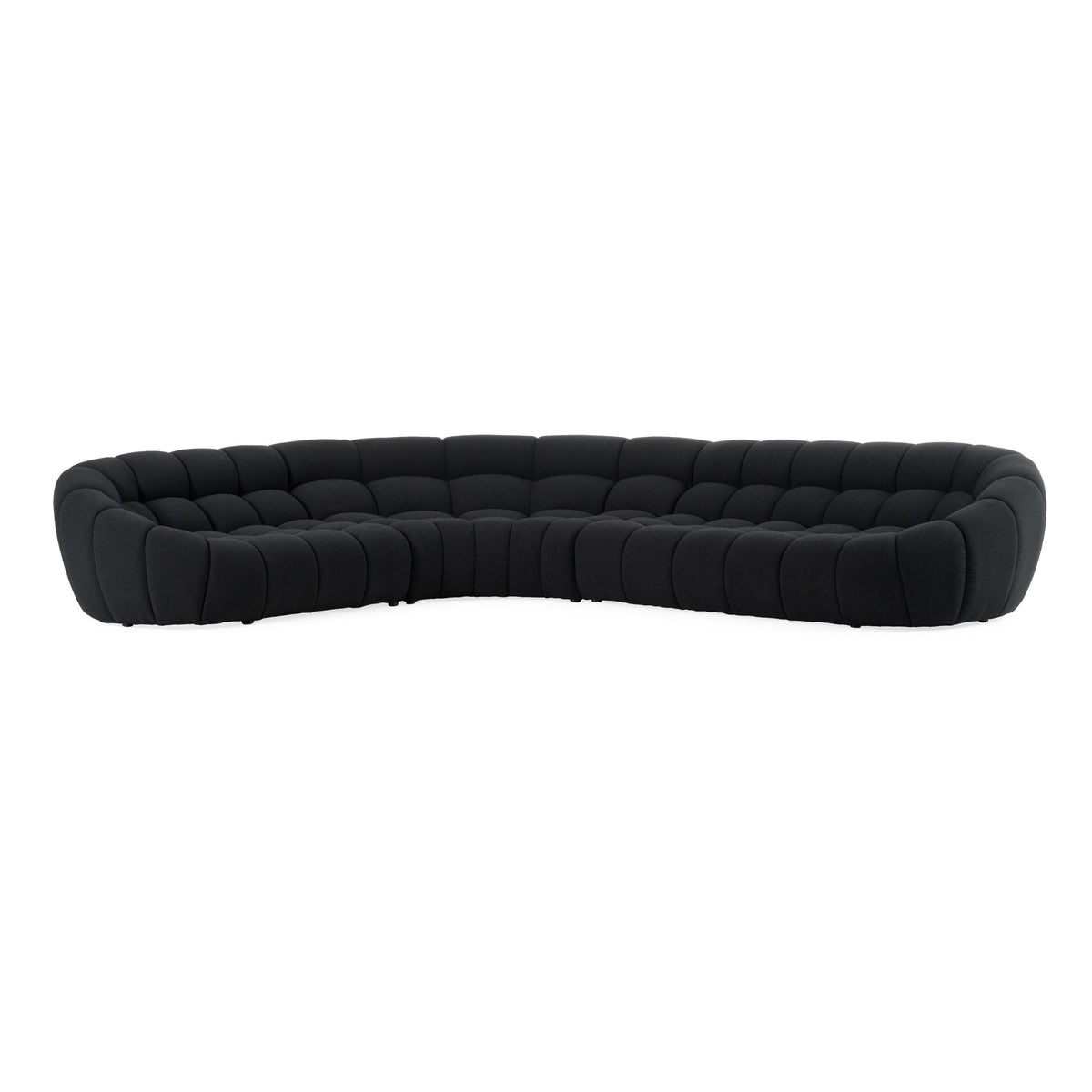 Nicoma Modern Black Sectional Sofa