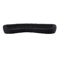 Nicoma Modern Black Sectional Sofa