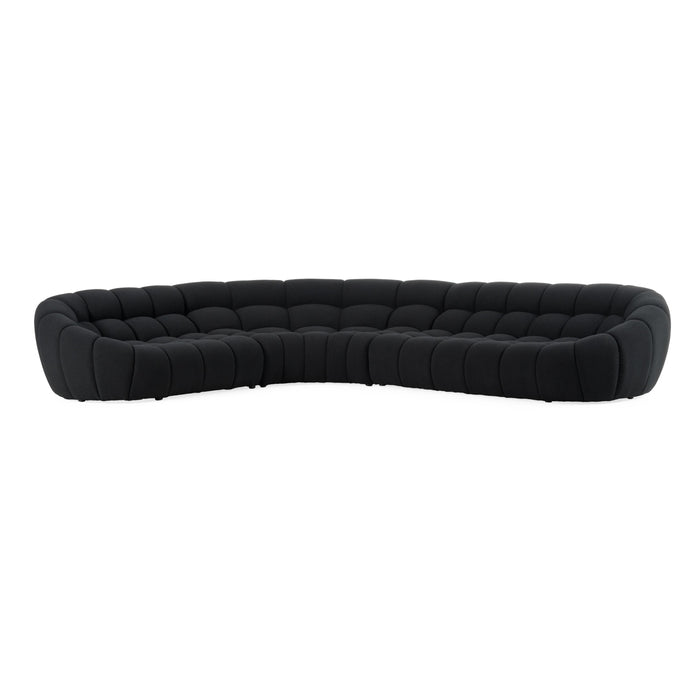 Nicoma Modern Black Sectional Sofa