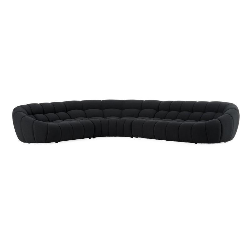 Nicoma Modern Black Sectional Sofa