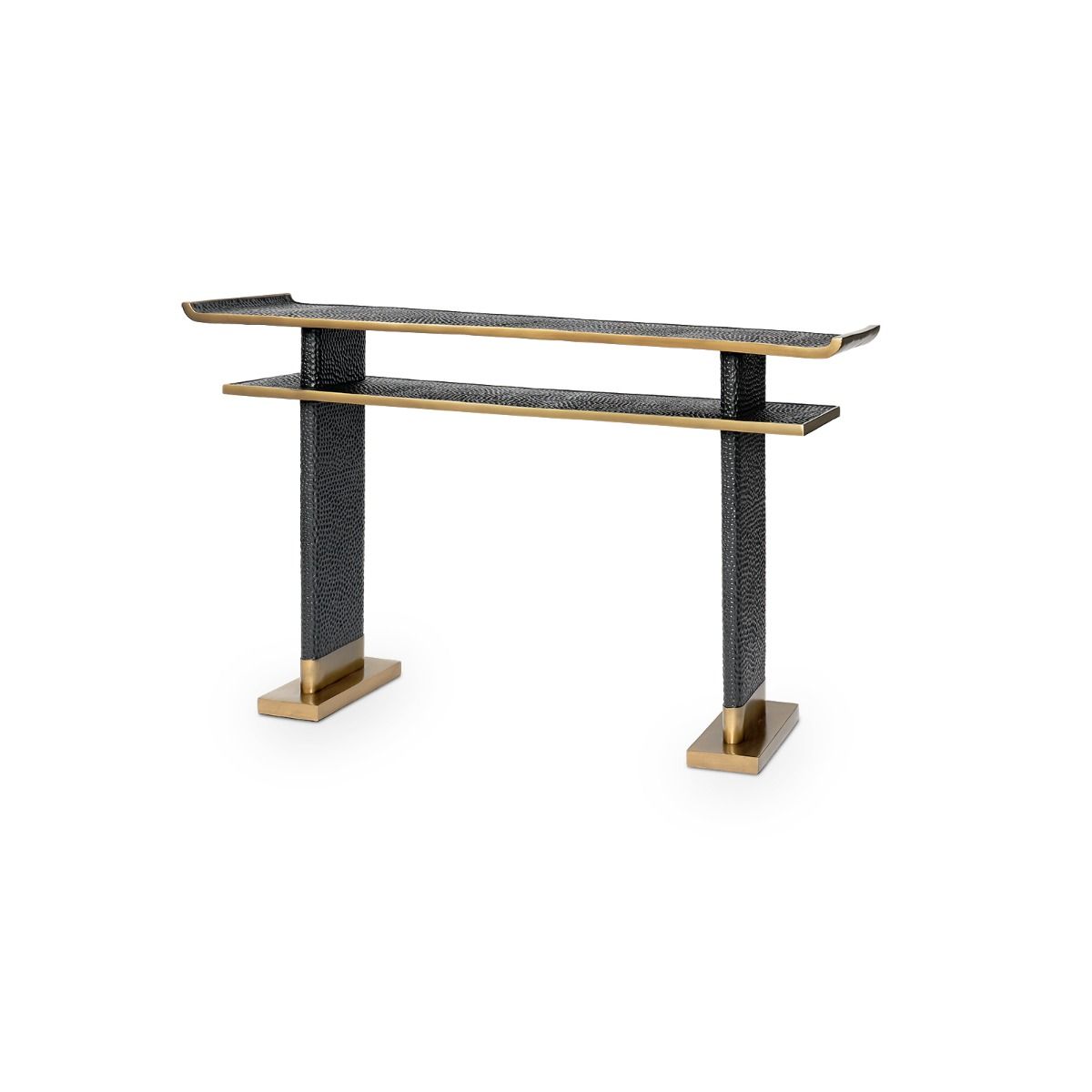 Dupre Antique Brass Sable Console Table