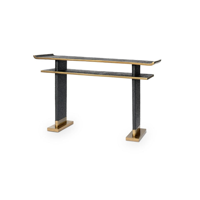 Dupre Antique Brass Sable Console Table