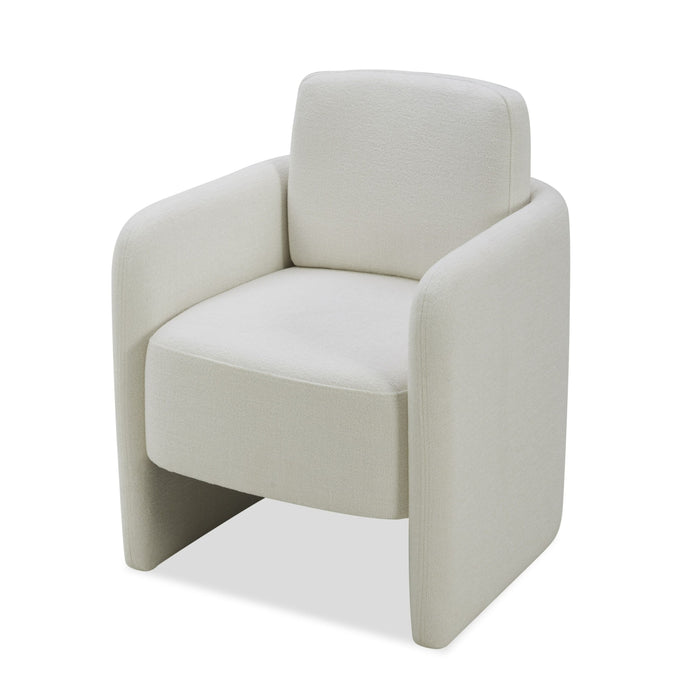 Vivianne Modern White Fabric Dining Chair