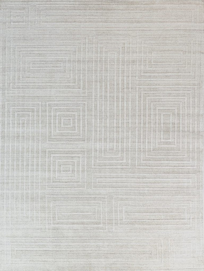 Cleo Modern Ivory Geometric Patterned Area Rug - Elegance Collection