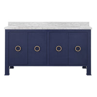 Constance 60" Navy Linen Bath Vanity