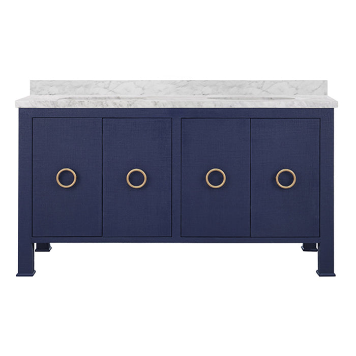 Constance 60" Navy Linen Bath Vanity