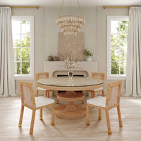 Eden Cream Contract Grade Linen Dining Chair