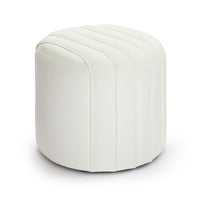 Addison Cream Chenille Ottoman