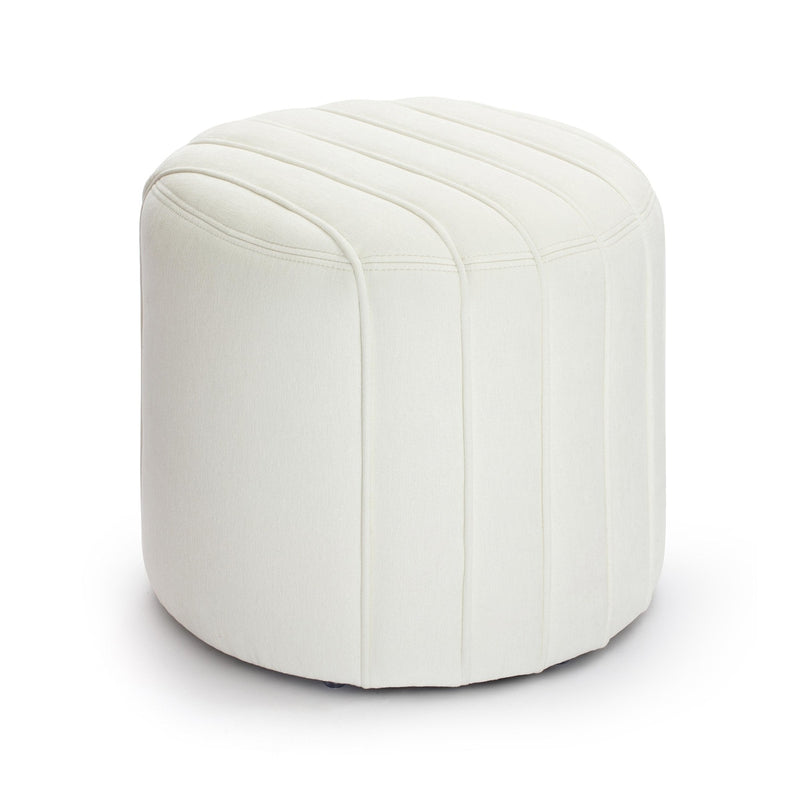 Addison Cream Chenille Ottoman