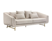 Tayler Performance Fabric & Gold Sofa