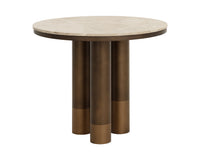 Andina Greige Marble & Two-Tone Bronze Gold Bistro Table