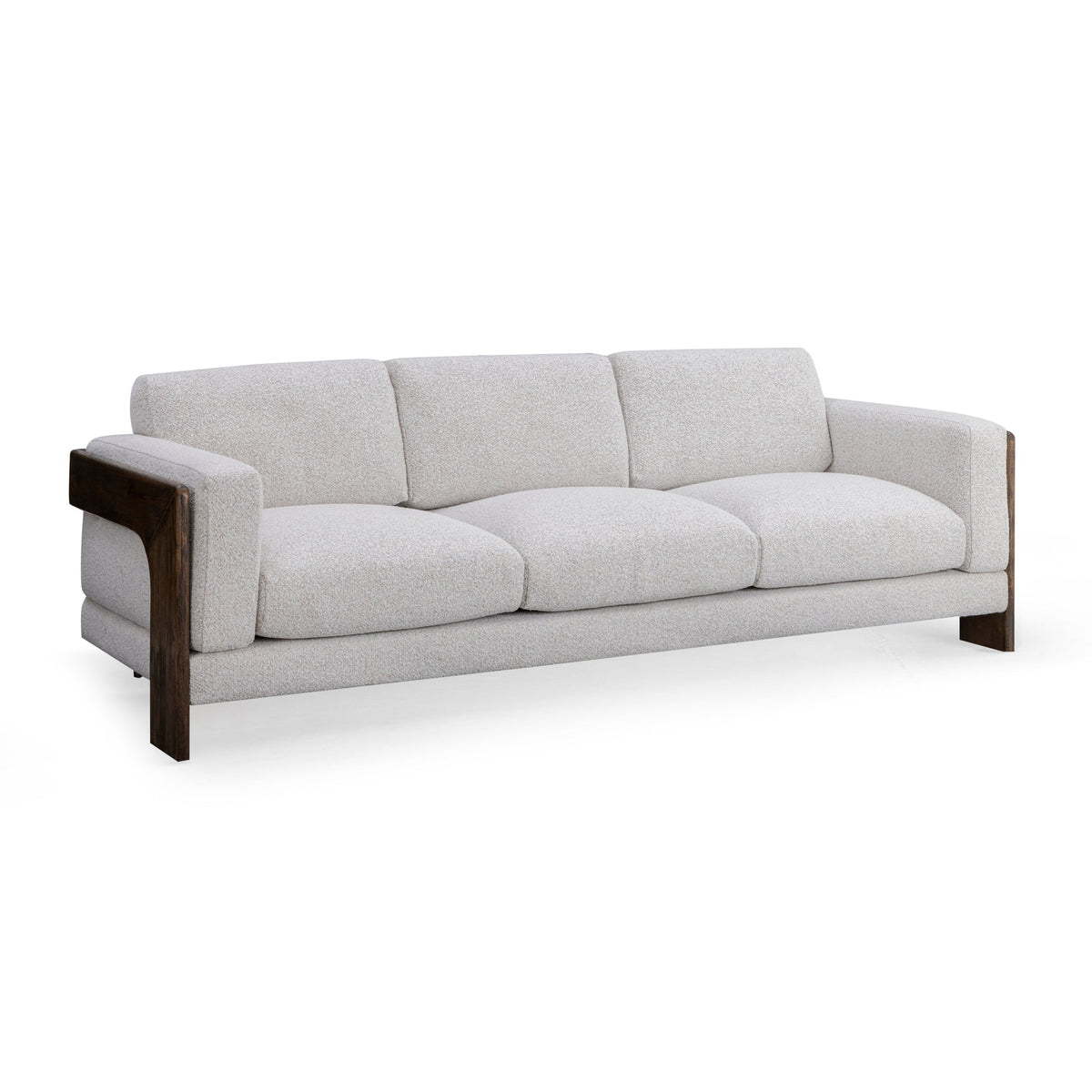Eves 91" Cream Contract-Grade Boucle Sofa