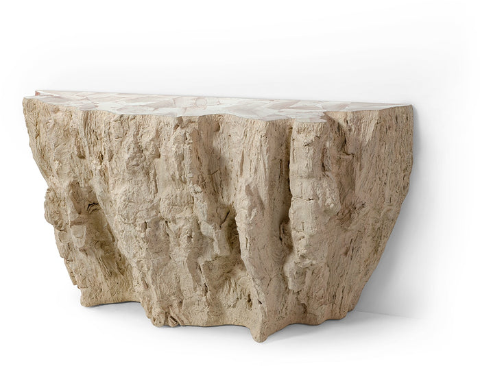 Camilla Fossilized Clam Console Table (2 Sizes Available)