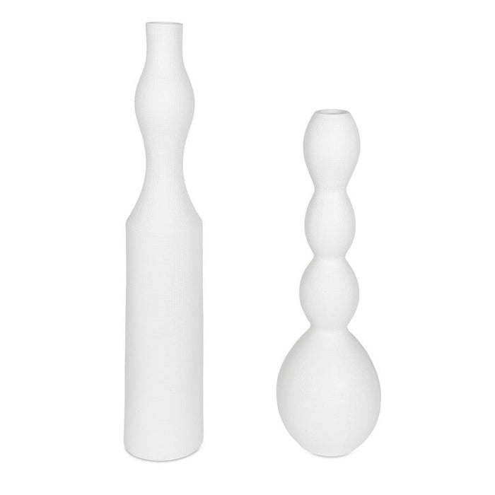 Silhouette Oversized White Vases, Set of 2