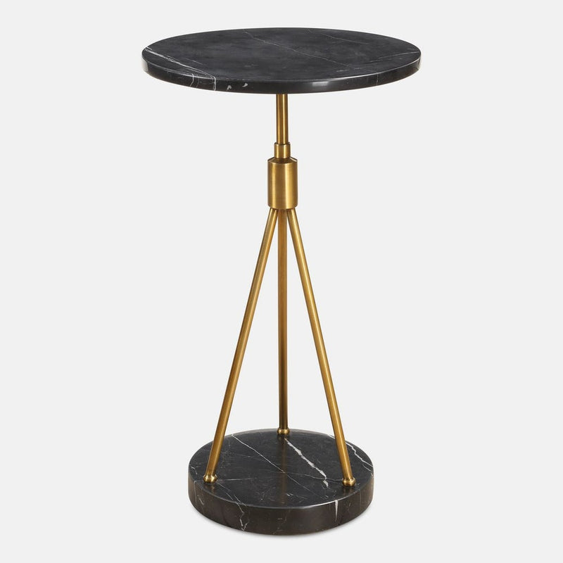 Ronen Marble & Brass Accent Table