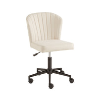 Greer Ivory Linen Office Chair