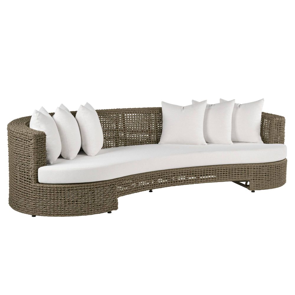 Helene 109" Curved Outdoor Performance Boucle Sofa