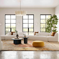 Pablo 204" Plush Cream Boucle 5-Piece Modular Chaise Sectional Sofa