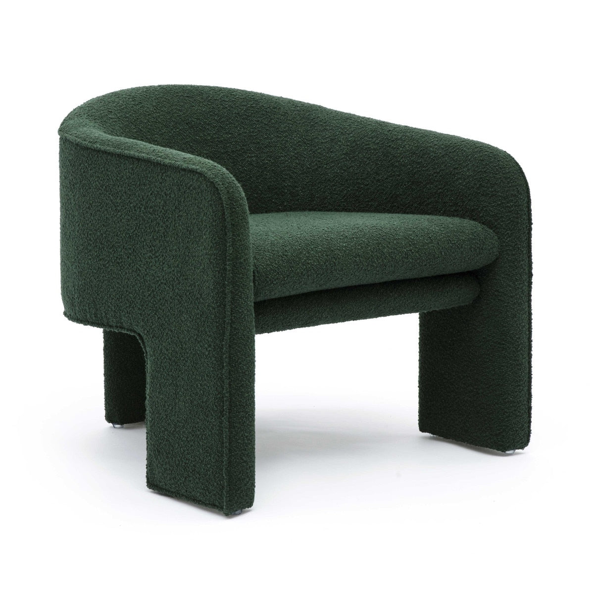 Gattara Forest Green Boucle Accent Chair