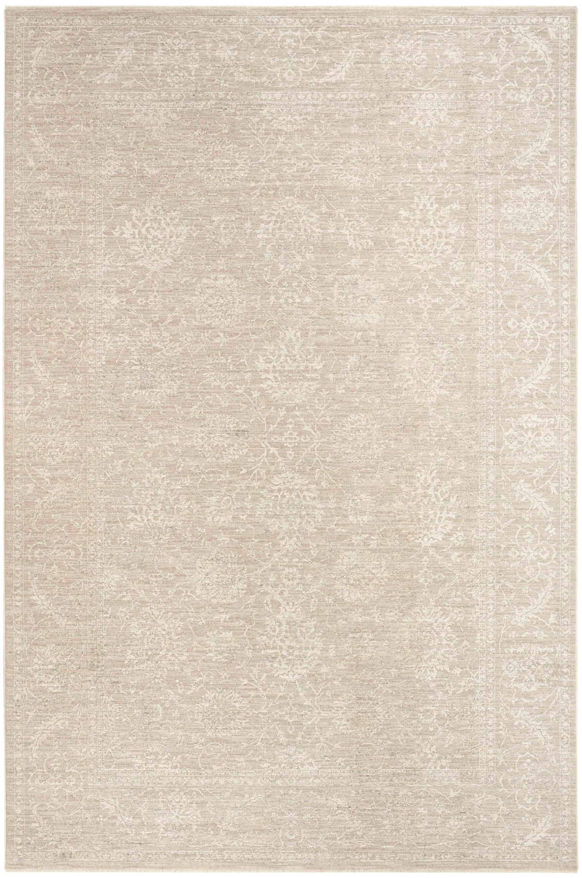 Livia Ivory Grey Foral Area Rug