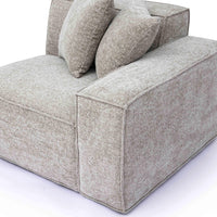 Mindy Taupe Performance Chenille Basketweave RAF Corner Chair