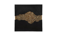 Banks Modern Texture Panel Black & Gold Wall Art