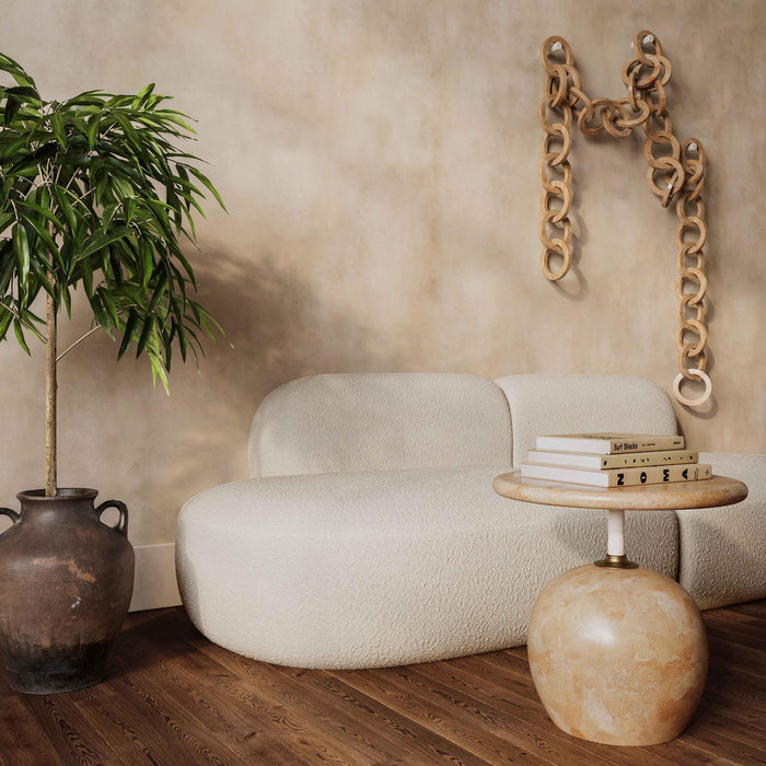 Sofie 94.4" Cream Boucle Sofa