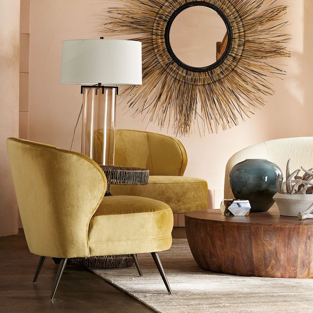 Agustin Marigold Velvet Chair