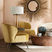 Agustin Marigold Velvet Chair