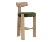 Horton Rustic Oak & Forest Green Bar Stool