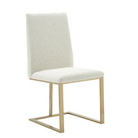 Camille Modern Off-White  & Gold Dining Chair