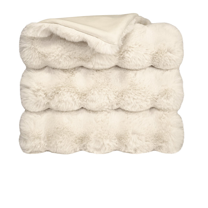 Apex Superior Quality Luxurious Ivory Throw