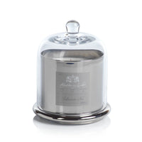 Apothecary Siberian Fir Scented Silver Candle with Glass Dome - Set 0f 4 (2 Sizes Available)