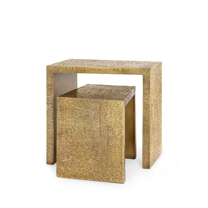 Linus Antique Brass Nesting Tables