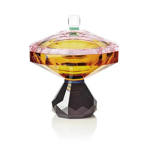 Jacqueline European Artist Collection Crystal Amber Bonbonniere