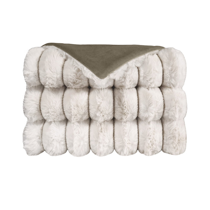 Crown Superior Quality Luxurious Ivory Throw