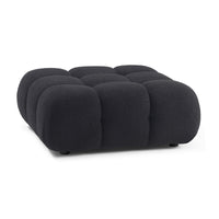 Vogue Black Vegan Shearling Modular Ottoman