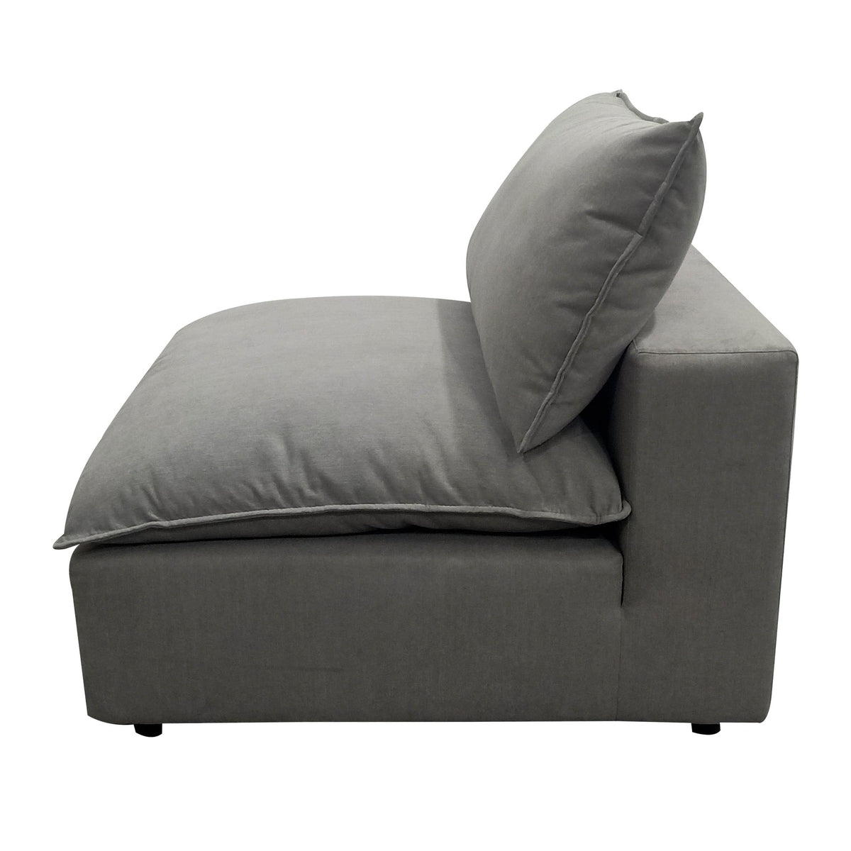 Cali Slate Performance Fabric Modular Armless Chair