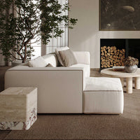 Isla 111” Cream Linen LAF Sectional Sofa